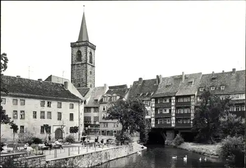 Foto Ak Erfurt in Thüringen, Krämerbrücke, Turm