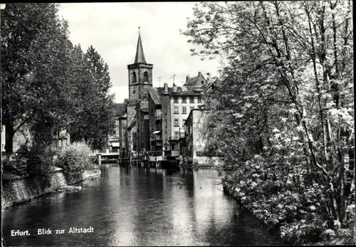 Foto Ak Erfurt in Thüringen, Blick zur Altstadt