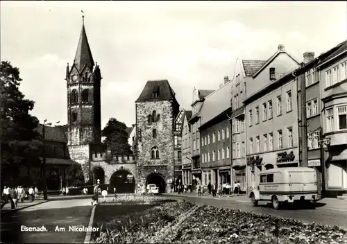 Ak Lutherstadt Eisenach in Thüringen, Am Nicolaitor, Lieferwagen