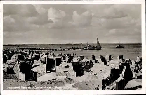 Ak Ostseebad Timmendorfer Strand, Am Strand, Strandkörbe