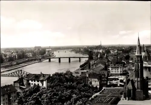 Ak Frankfurt am Main, Teilansicht der Stadt mit Blick auf den Main