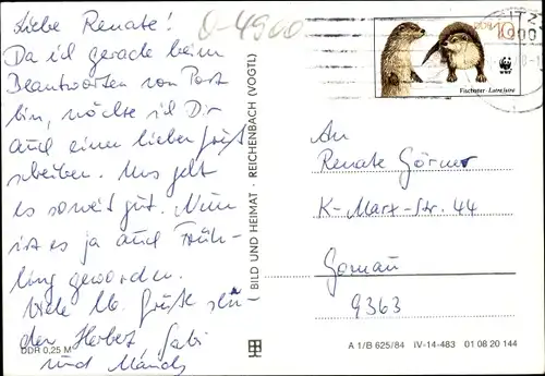 Ak Zeitz im Burgenlandkreis, Wohngebiet Ost, Neubauten, Denkmal