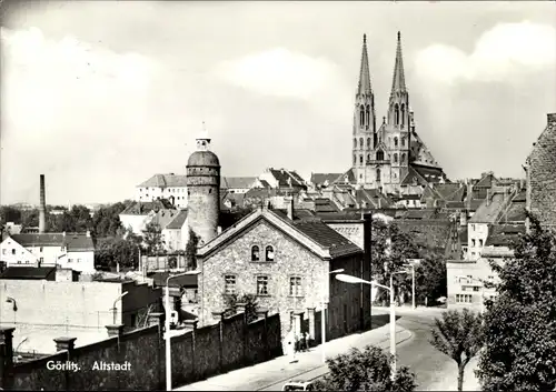 Ak Görlitz in der Lausitz, Altstadt, Kirche, Turm