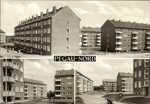 Ak Pegau in Sachsen, Wohnsiedlung