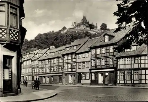 Ak Wernigerode im Harz, Schöne Ecke, Fachwerkhäuser