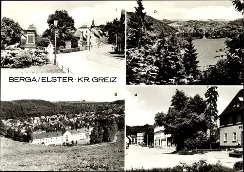 Ak Berga an der Elster Thüringen, Schlossstraße, Postamt, Bahnhofstraße, 550 Jahrfeier