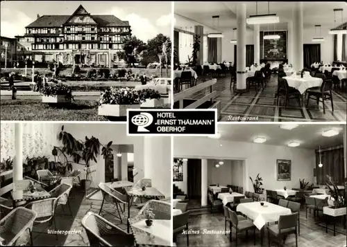 Ak Oberhof im Thüringer Wald, Hotel Ernst Thälmann, Restaurant, Wintergarten