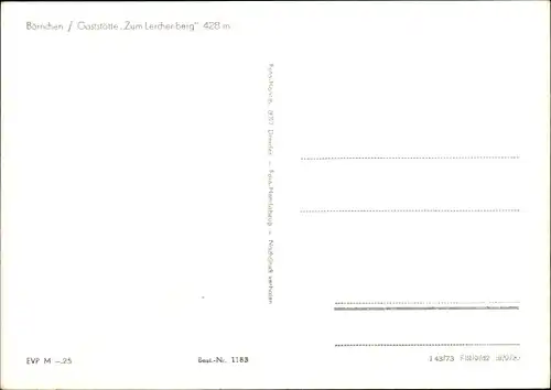 Ak Börnchen Bannewitz Osterzgebirge, Gaststätte Zum Lerchenberg