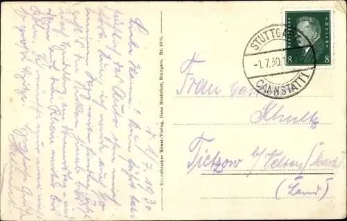 Ak Stuttgart in Württemberg, Rathaus, Panorama