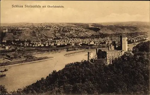 Ak Stolzenfels Koblenz am Rhein, Schloss, Oberlahnstein