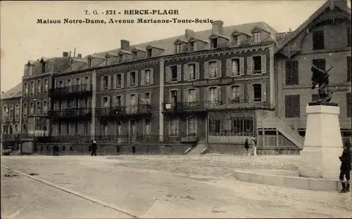 Ak Berck Plage Pas de Calais, Maison Notre-Dame, Avenue Marianne-Toute-Seule