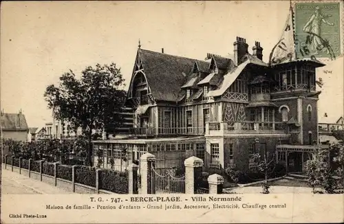 Ak Berck Plage Pas de Calais, Villa Normande