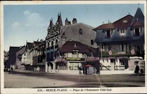 Ak Berck Plage Pas de Calais, Place de l'Entonnoir Cote-Sud