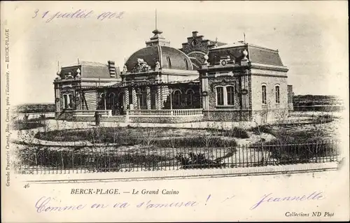 Ak Berck Plage Pas de Calais, Le Grand Casino