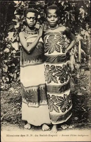 Ak junge indigene Mädchen, Missionen der Väter des Heiligen Geistes