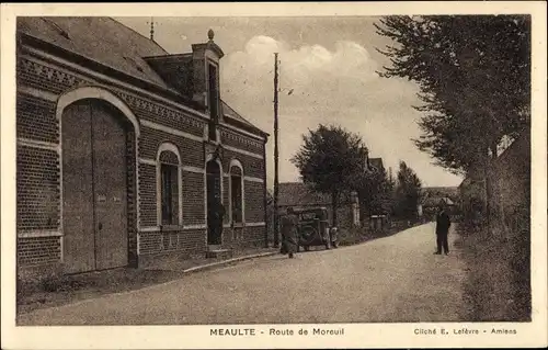 Ak Méaulte Somme, Route de Moreuil