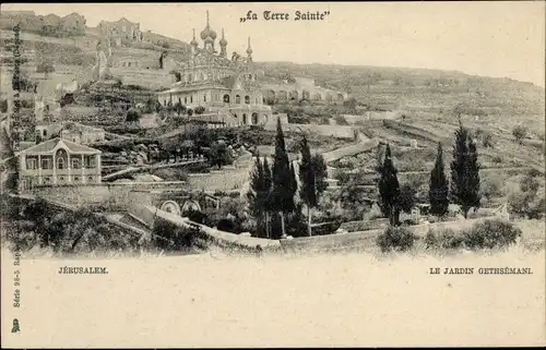 Ak Jerusalem Israel, der Gethsemani-Garten, das Heilige Land