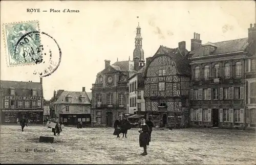 Ak Roye Somme, Place d&#39;Armes, La Ruche Picarde