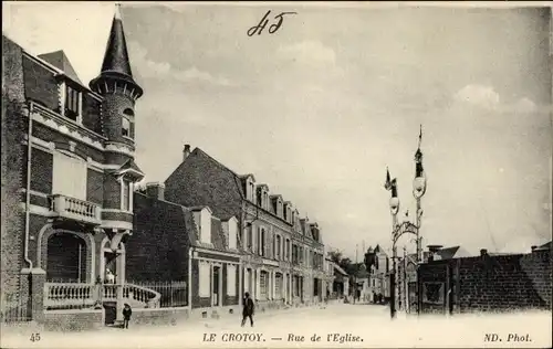 Ak Le Crotoy Somme, Rue de l&#39;Eglise