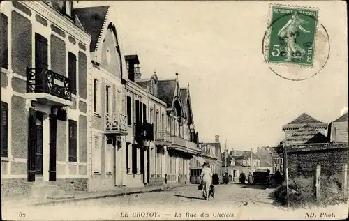 Ak Le Crotoy Somme, Die Straße der Chalets