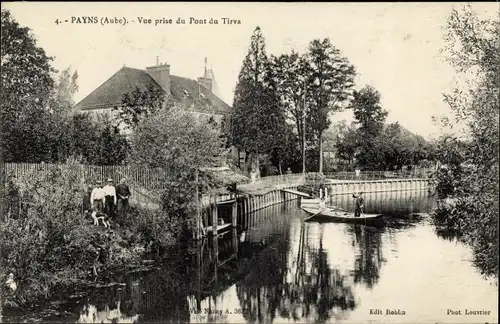 Postkarte Aube de Payn, Blick von der Tirva-Brücke