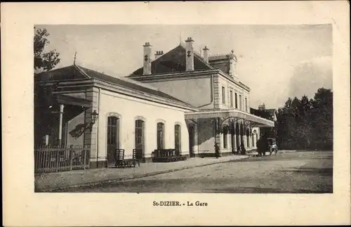 Ak Saint Dizier Haute Marne, Der Bahnhof