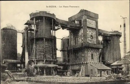 Ak Marnaval Saint Dizier Haute Marne, Hochöfen