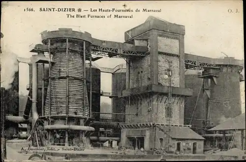 Ak Marnaval Saint Dizier Haute Marne, Hochöfen