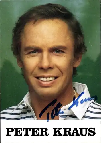 Ak Schauspieler und Sänger Peter Kraus, Portrait, Autogramm