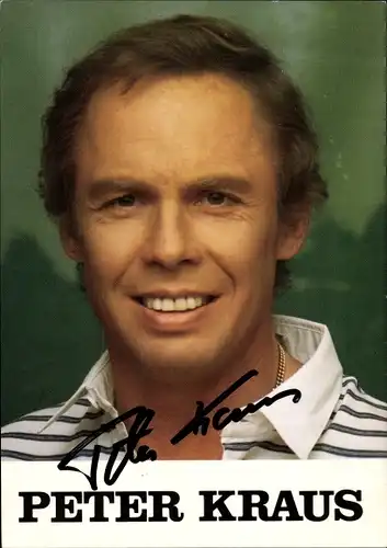 Ak Schauspieler und Sänger Peter Kraus, Portrait, Autogramm