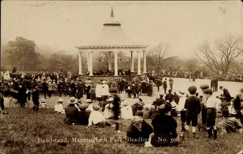 Ak Bradford West Yorkshire England, Bandstand, Manningham Park