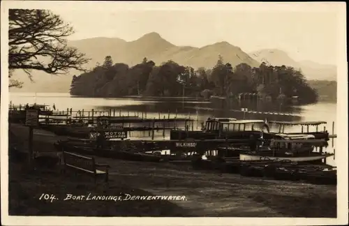 Ak Cumbria England, Derwent Water, Derwentwater, Boat Landings