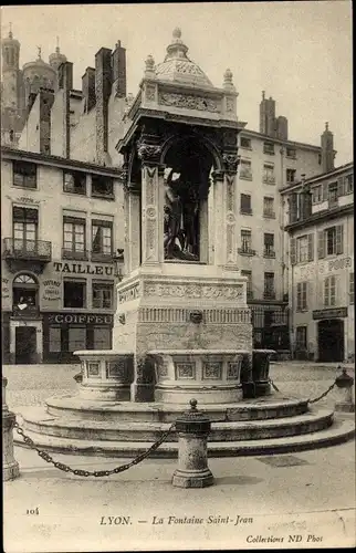 Ak Lyon Rhône, Fontaine Saint Jean
