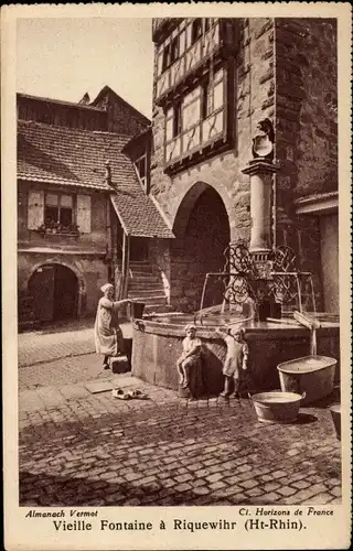 Ak Riquewihr Elsaß Haut Rhin, Alter Brunnen