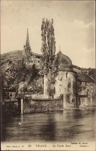 Ak Thann Alsace Haut Rhin, Alter Turm