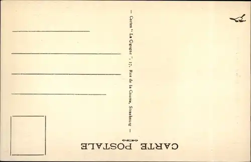 Ak Thann Elsass Haut Rhin, Statue des Heiligen Thiébault, Bank