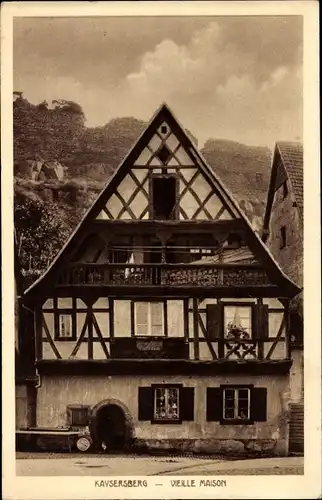 Ak Kaysersberg Alsace Haut Rhin, Altes Haus