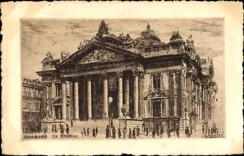 Künstler Ak Bruxelles Brüssel, Börse