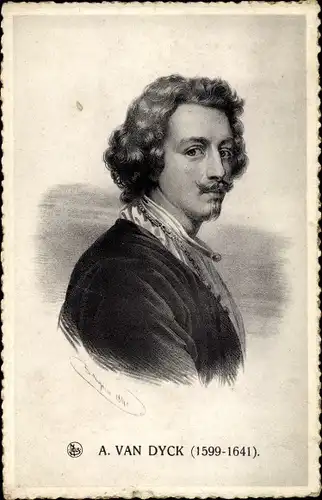 Ak Maler Antoon van Dyck, Portrait