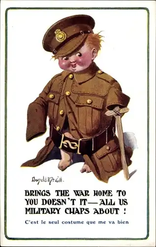 Künstler Ak McGill, Donald, Junge in britischer Uniform