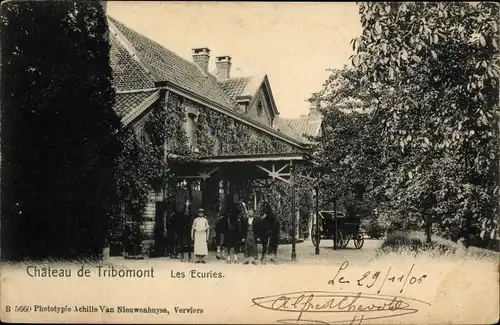 Ak Tribomont Herve Wallonien Lüttich, Schloss