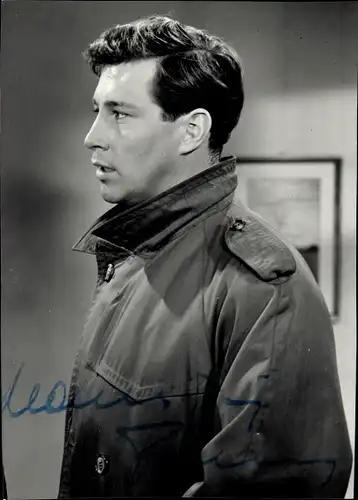 Foto Schauspieler Hansjörg Felmy, Portrait, Autogramm, Jacke