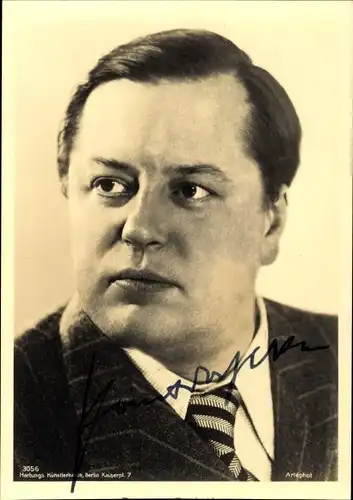 Ak Schauspieler Paul Dahlke, Portrait, Autogramm, Krawatte