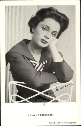 Ak Schauspielerin Ulla Jacobsson, Portrait, Autogramm
