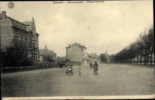 Ak Hasselt Flandern Limburg, Place d&#39;Armes