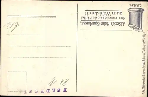 Künstler Ak Mainz, 55. Allgemeiner Genossenschaftstag 1914, Rheinfahrt, St. Goar, Niederwald