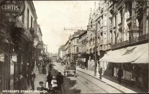 Ak Ipswich Suffolk England, Westgate Street