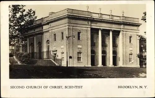 Ak Brooklyn New York City USA, Zweite Kirche Christi, Wissenschaftler
