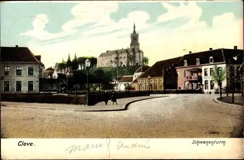 Ak Bad Cleve Kleve am Niederrhein, Schwanenturm