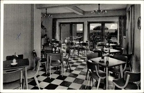 Ak Nachrodt Wiblingwerde im Sauerland, Cafe Winkhaus, Innenansicht